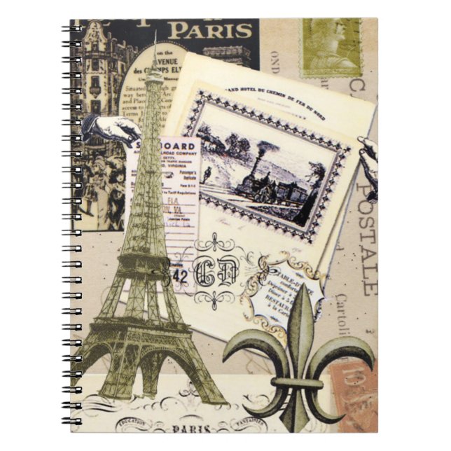 Vintage Paris Collage...notebook Notebook (Front)