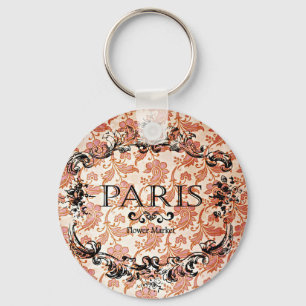 Vintage Paris Damask Key Ring