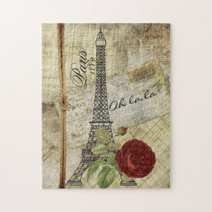 Vintage Paris Design Jigsaw Puzzle