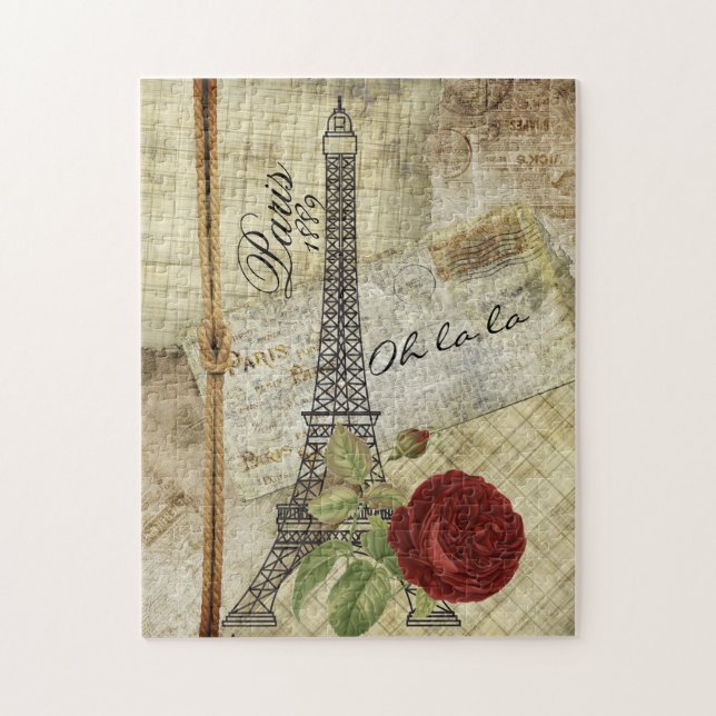 Vintage Paris Design Jigsaw Puzzle (Vertical)