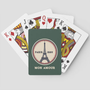 Vintage Paris Eiffel Tower 1889 Playing Cards