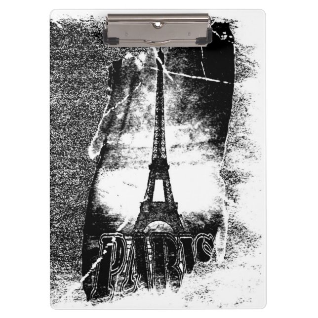 Vintage Paris Eiffel Tower Clipboard (Front)