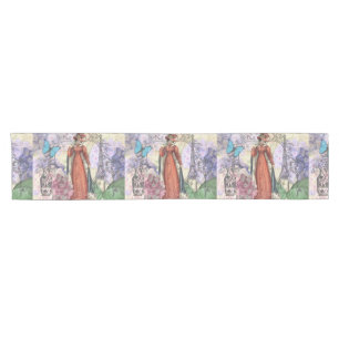 Vintage Paris Eiffel Tower Collage Romantic French Short Table Runner