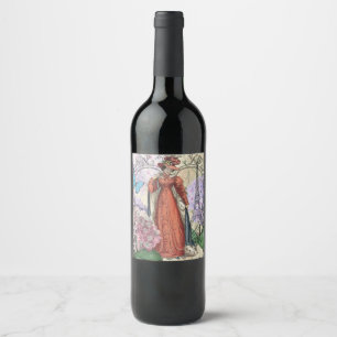 Vintage Paris Eiffel Tower Collage Romantic French Wine Label