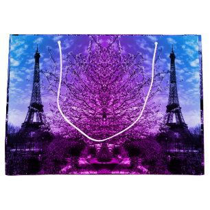 Vintage Paris Eiffel Tower Large Gift Bag