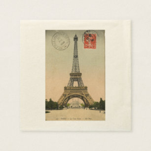 Vintage Paris Eiffel Tower Napkin