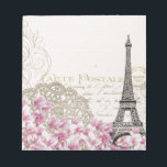 Vintage Paris Eiffel tower print Notepad<br><div class="desc">Vintage Chic? You're going to love this Paris Eiffel tower print design</div>
