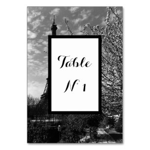 Vintage Paris Eiffel Tower Table Number