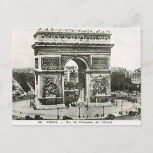 Vintage Paris,Etoile, Arc de Triumphe Postcard
