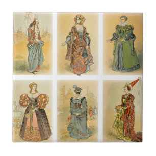 Vintage Paris Fashion - Mediaeval Ceramic Tile