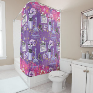 Vintage Paris Fashion Victim - Glitter Design Shower Curtain