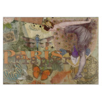 Vintage Paris Flapper Art Deco Peacock Collage
