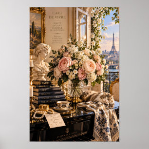 Vintage Paris Floral Wall Art