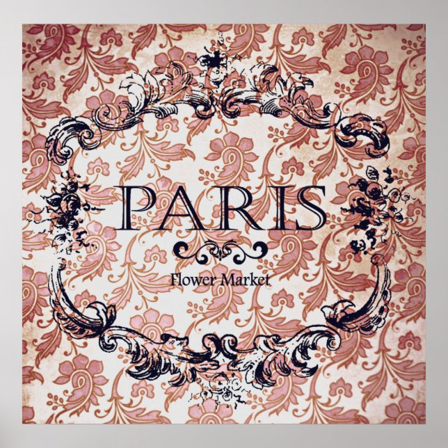 Vintage Paris Flower Market Sign (Front)