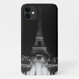 Vintage Paris Fontains Tower Eiffel night iPhone 11 Case