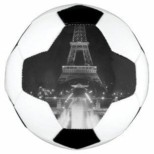 Vintage Paris Fontains Tower Eiffel night Dart Boa Soccer Ball