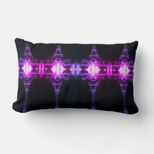 Vintage Paris Fontains Tower Eiffel night Throw Pi Lumbar Cushion