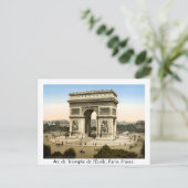 Vintage Paris France, Arc de Triomphe Postcard (Standing Front)