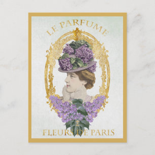 Vintage Paris France French Perfume Advertisement Postcard
