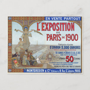 Vintage Paris France French Tourism Advertisement Postcard
