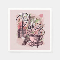 VINTAGE PARIS FRANCE ICONS PAPER DECOUPAGE