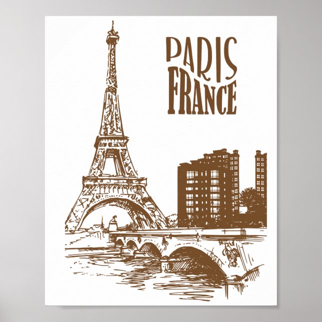 Vintage Paris France Poster – Classic European Tra (Front)