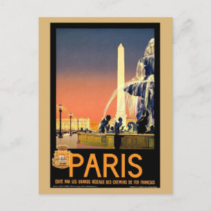 Vintage Paris France Retro French Travel Postcard