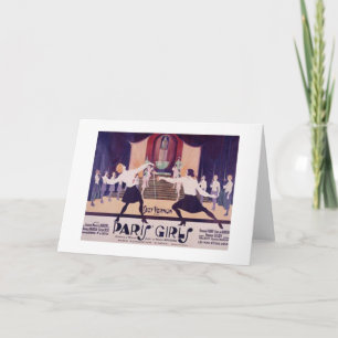 Vintage Paris Girls Fencing Note Card! Card