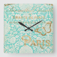 Vintage Paris Gold Design With Butterfly