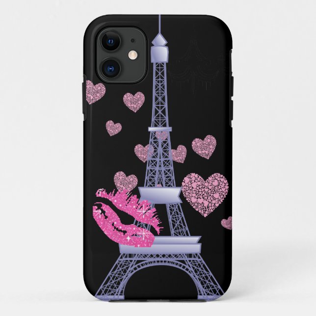 vintage Paris love Eiffel tower iphone 5 case (Back)