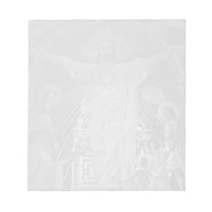 Vintage Paris Main mosaic Sacred Heart jesus Notepad