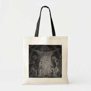 Vintage Paris Main mosaic Sacred Heart jesus Tote Bag
