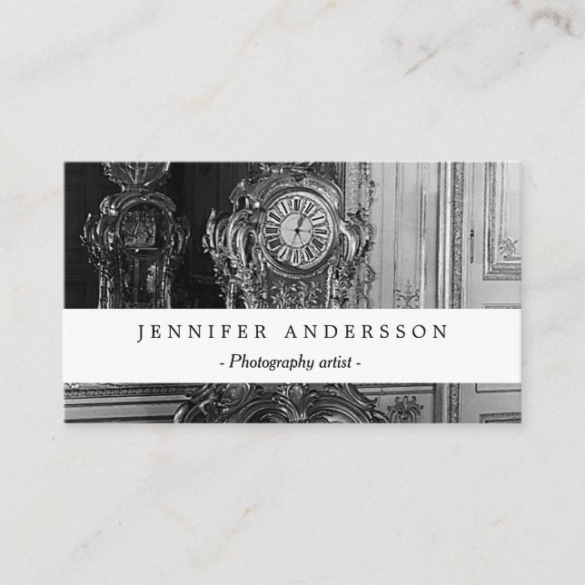 Vintage Paris Palace Versailles astronomical clock Business Card (Front)