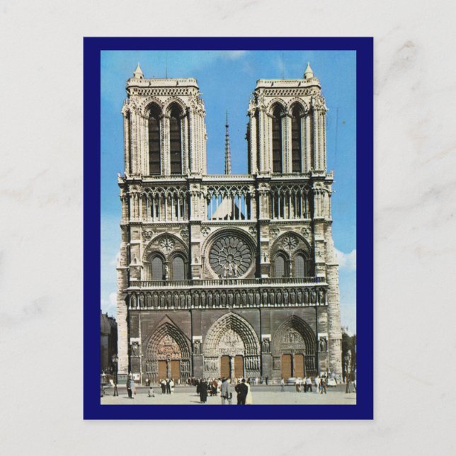 Vintage Paris, Paris Notre Dame de Paris Postcard (Front)