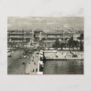 Vintage Paris, Paris, Place de la Concorde Postcard