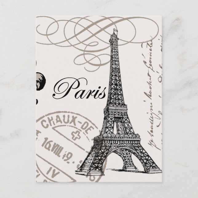 Vintage Paris...postcard Postcard (Front)