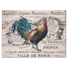 Vintage Paris rooster any purpose party tissue