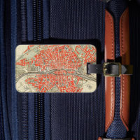 Vintage Paris travel map. Retro old city of France