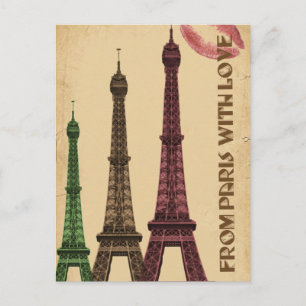 Vintage Paris Travel Tourism Postcard