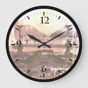 Vintage Paris Triumphal arch Unknown soldier Large Clock