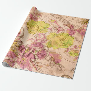 Vintage Paris Wrapping Paper
