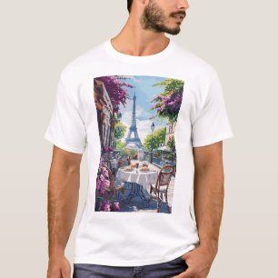 Vintage Parisian Cafe Scene T-Shirt