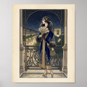Vintage Parisian Haute Couture Fashion II Poster