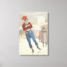 Vintage Parisian Ice Skating Fashion 1898