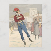 Vintage Parisian Ice Skating Fashion 1898
