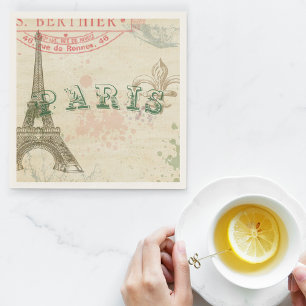 Vintage Parisian Party Napkin