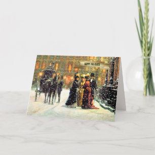 Vintage Parisian Scene Christmas Cards