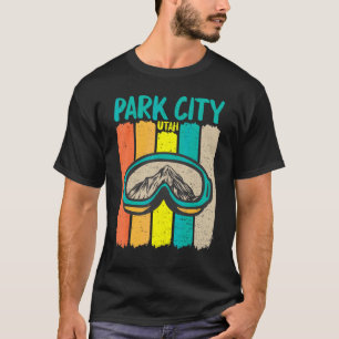 Vintage Park City Utah  Skiing Snowboarding T-Shirt