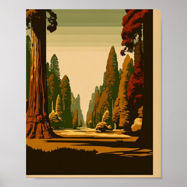 Vintage Parks Old Growth Art Poster (Front)
