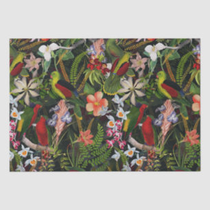 Vintage Parrot Jungle 1 Pattern Tissue Paper
